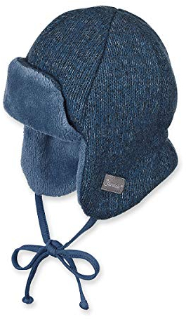 Sterntaler - Jungen Mütze Fliegermütze Wintermütze Strickmütze, zum binden, gefüttert von Sterntaler, blau - 4601752 - 45blau