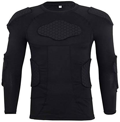 Men's Padded Football Protective Gear Set Training Suit for Soccer Rugby Basketball Paintball Rib Protector for Men