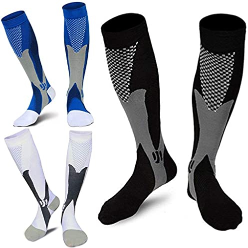 Gcbiger Compression Socks (3 Pairs) for Men Circulation 20-30 mmhg Medical Compression Stockings Women Nursing