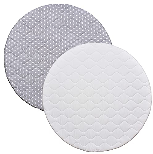 Baby Delux Laufgittermatratze Laufgittereinlage rund Matratze für Laufgitter 120 cm weiß