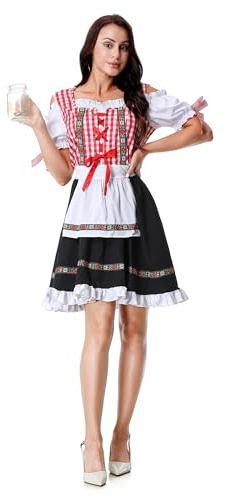 maxToonrain Tenue de fête de la bière pour femme - Costume d'Halloween extensible pour femme