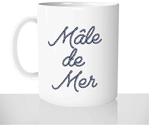 Mug-Cadeau Mâle de Mer - Tasse Café Thé Idée Cadeau Original Homme Marin Pêcheur Métier - Noël Anniversaire