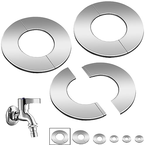SWTYExt 3 Stück Heizungsrohr Rosette 71mm Rosetten Abdeckung Wasseruhr Abdeckrosette Edelstahl Rohrmanschetten Heizungsrohr Abdeckung Geteilte Rohrabdeckung Ventilkappe Rosette für Waschbecken Rohre
