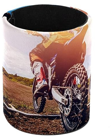 Eslifey Pot à crayons rond pour bureau, vélos de montagne, pot à stylos, gobelet, pinceaux de maquillage, support d'affichage de bureau, organisateur de papeterie pour la maison, le bureau, l'école