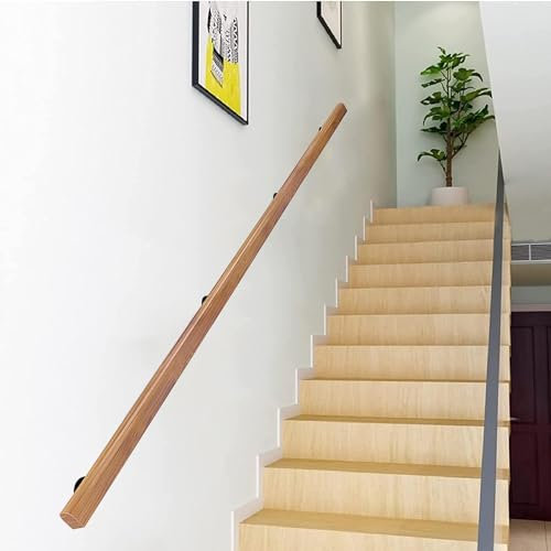 Corrimano Per Scale In Legno Da 50-600 Cm, Ringhiere Per Anziani Con Montaggio A Parete, Supporto Per Mani Di Sicurezza, Asta Per Corridoio, Passamano Per Terrazze Di Loft (C, 50cm)