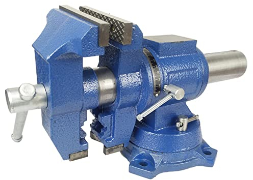 Tornillo de banco de mesa resistente de 5 pulgadas multifunción para la industria y máquinas herramientas, de hierro fundido, giratorio 360 °