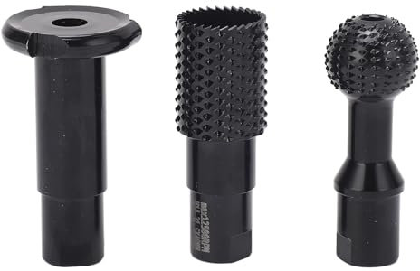 3 fresas para tallar madera con lima rotativa M14, vástago hexagonal, brocas para tallar madera de cambio rápido, juego de fresas rotativas, escofina para lima de acero al