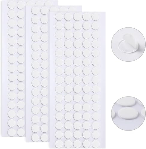 JANYUN 140 Pcs Double Sided Sticky Dots Removable Round Putty Clear Double Sided Tape for Crafts No Trace Sticky Tack Adhesive Tape (10 mm, 140)