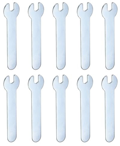 sourcing map 10pcs Small Wrench Open End Wrench 5x66x1.5mm Metric U-Shaped Single Open Ended Spanner Super Thin Small Flat Head Galvanizing Wrench for Automotive Repair Furniture Assembly