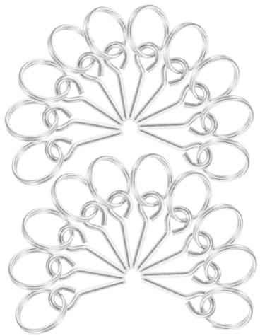 HOMSFOU 20pièces Anneaux De Connexion Pour Tentes Métal Accessoires Légers Et Durables Pour Camping Installation Facile Et Pratique Connecteurs Pour Randonnée Et Activités De Plein