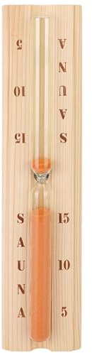 Sand Timer Clock for Sauna Accurate Running Time, Ideal for Kitchen Cooking, Wood Frame, Wall Mounted Hourglass Sauna Clock, Looks Like a Work of Art