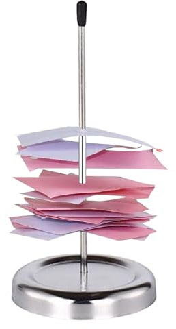 Pique Note En Métal, Fourche Ticket De Caisse, Porte Pointes En Papier Avec Base Ronde Pour Restaurant, Bureau, Cuisine