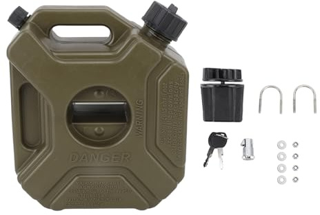 Kikumi 3L 0,75 Gallon Gas Kan Bränsleolja Bensinlagringsburkar Grön Nödsäkerhetsbyggnad för de Flesta Bilarcykel UTV ATV Utanför Vägfordon (med parentes)