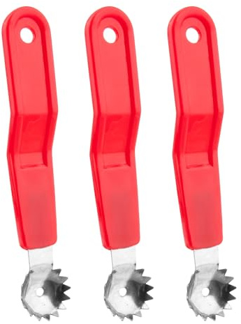 Verplexter Strawberry and Tomato Corer, Kitchen Stem Huller Remover Tool, Red