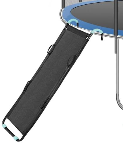Cama elástica para niños con tobogán y escalera, acero resistente, fácil montaje, tela resistente a desgarros, accesorios de escalada para camas elásticas, divertido equipo de juego al aire libre para
