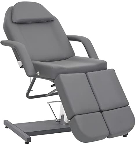Générique Chaise de Traitement de beauté Similicuir Gris 180x62x78 cm,Santé & beauté,Hygiène personnelle,Massage & Relaxation,Fauteuils de Massage,Gris,47.95 KG,110269