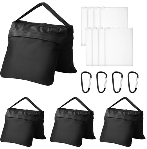 EVERGOODS 4 Pack Heavy Duty Sandbags for Photography, Studio Saddle Sand Bags for Light Stands, Tripods & Boom Arms, Weight Bags for Photo, Video & Film Sets