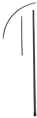 Asiastyle Barre télescopique de 4 m avec Embout en Plastique pour Drapeau de Bali