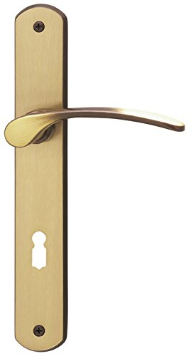 Alpertec Türbeschlag Amos - LS Messing brüniert für Zimmertüren Drückergarnitur Türdrücker Türbeschläge, 32740063