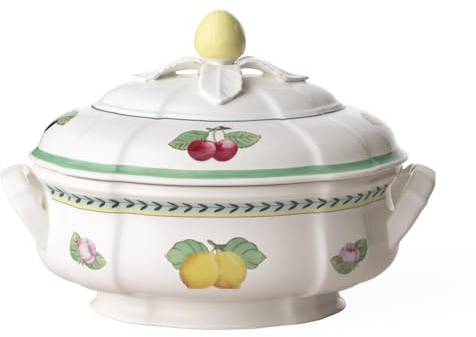Villeroy & Boch French Garden Fleurence Terrina, Porcellana Premium, Bianco/Multicolore