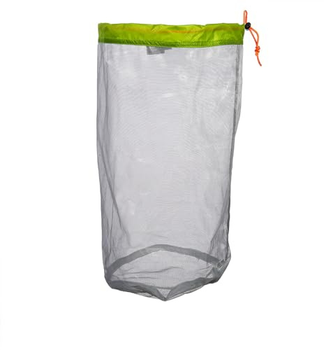 Camping Mesh Bag, Mesh Stuff Sack Light weight Nylon Mesh Drawstring Storage Bag for Travelling Hiking Camping Stuff Storage(L)
