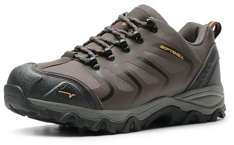 NORTIV 8 Men's Low Top Waterproof Hiking Shoes Trekking Trails Outdoor Work Shoes,Size 11,Brown/Black/Tan,160448_Low