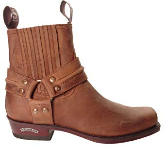 Sendra Boots 2746 Pete Marron Bottines Basic Biker Western Cowboy Bout Carré Talon Plat Éperon Décoratif Taille 44
