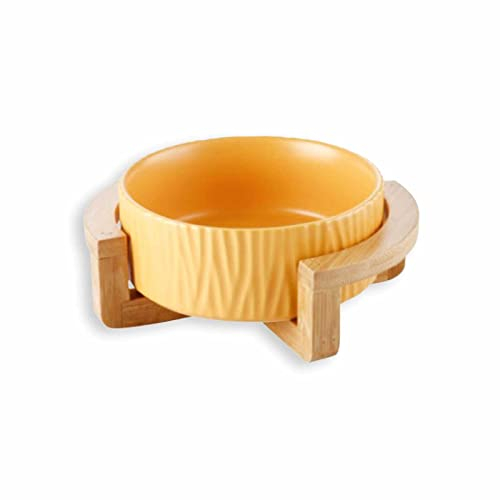 Monkimau Hundenapf Katzennapf aus Keramik - Napf mit Ständer erhöht Futternapf Fressnapf Keramiknapf (XS - 400 ml, orange)