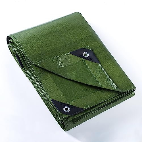 GUARD SHIELD Abdeckplane mit Ösen Wasserdicht 2m x 3m Grün Plane Gewebeplane 160g/㎡ Schutzplane Allzweckplane, Reißfest, UV-stabilisiert, Schimmelresistent