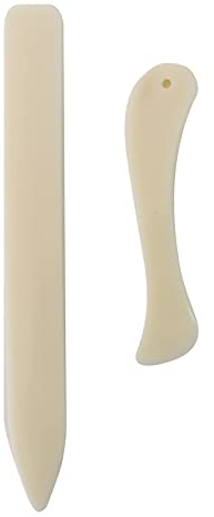 2PCS White Bone Folder Tool, aus Kunststoff, Papier Bonefolder Falzbein Knochen Ordner, Falzbeine Werkzeug, für Papierhandwerk, Kartenherstellung, Bürobedarf und Handgemachtes