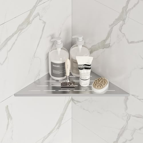 Neodrain Duschablage Eckregal Edelstahl Duschregal Ecke Fliesen Eingelassen für Badezimmer Küche 254mm