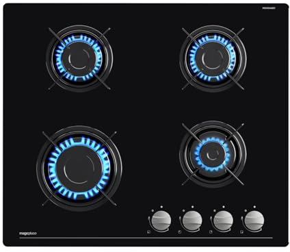 magicplux Plaque de Cuisson Gaz 4 Feux, 60cm Encastrable, Ville et Bouteille, 7800W