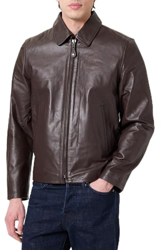 Schott NYC LC5100 Veste en Cuir, Marron foncé, S Homme