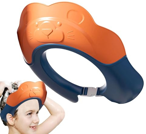 Cuffia da doccia per bambini, cuffia per baby shower, cuffia per doccia per bambini, cuffia da bagno per shampoo per bambini, protezione per occhi e orecchie regolabile
