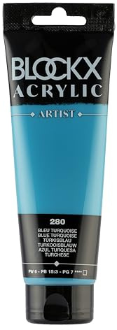 Blockx 60280BXC Acrylique Fine Opaque et Satinée - Bleu turquoise PW 6 /PB 15:3/PG 7 - 120ml