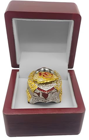 Huadafun 2024 KC Championship Ring – Rugby MVP Ring, 58. Super Bowl Souvenir Sammlerstück, Geschenk für Männer, Väter, Freunde, Chiefs Fans & Football Liebhaber,14#