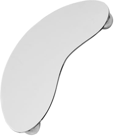 POPETPOP Plateau de Rangement Organiseur Pratique et Décoratif Argenté Forme Lune en Acrylique Surface Miroir Élégante pour Parfum et Bijoux pour Coiffeuse à Domicile