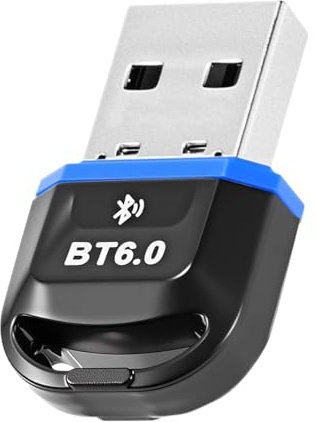 Huba USB Bluetooth 6.0-adapter för PC Windows 11 10 8.1 dongel 20 meter räckvidd trådlöst ljud headset