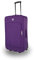 SIGN Stoffkoffer Trolley Reisekoffer Inline Rollen (Handgepäck-Mittel-Groß-Sehr Groß) (Lila, Sehr großer Koffer (81cm))