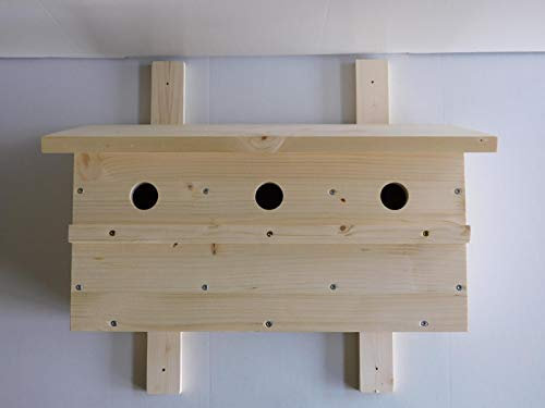 Nistkasten Spatzenhaus 3-er Kolonie fertig montiert Manufaktur Martinshof B: ca. 45,00 cm T: ca. 22,00 cm H: ca. 27,00 cm Vogelhaus, Vögel, Vogelschutz, Brutplatz