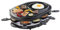 MaxxHome Raclette 8 Personen - Aluminium Raclette Grillplatte - 8 Raclettepfännchen - Heizthermostat - 1400 Watt