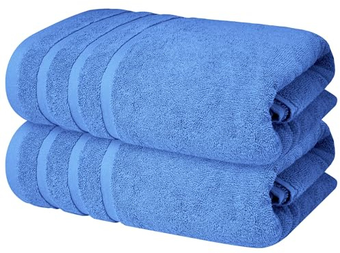Infinitee Xclusives 100% Ring-Spun Cotton Bath Towels for Bathroom - 2 Pack | Luxury Super Soft, Absorbent & Quick-Drying |27x54 inches| Large Bathroom Towels Set |600 GSM| Gym, Shower, Spa & Hotel Use