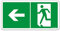 Schild Notausgang, Alu 30x15cm mit UV-Schutz Notausgangsschild Pfeil Links Fluchtwegschild Rettungsweg