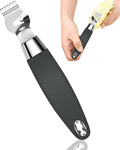 HEPVET Pelador de cítricos para cócteles - Pelador de Corteza de Naranja de Acero Inoxidable,Herramienta para pelar Naranjas de cóctel, rallador de cítricos con Cortador de Canales, pelar rápidamente