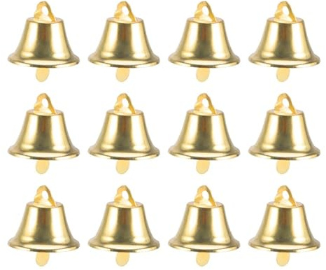 Operitacx 120 Piezas Campanas Navideñas Doradas De Metal Adornos para DecoracióN De ÁRbol De Navidad Manualidades DIY Cascabeles para Regalos Y Bricolaje Festivo （1,18 x 0,79 Pulgadas）