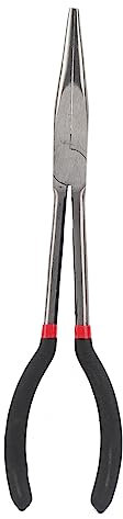 Alicates de Punta Larga de 11 pulg. Alicates de Punta de Aguja de Acero con Mango Antideslizante