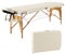 Panana Massageliege 2 Zonen Mobile Massagetisch Klappbar Tragebares Massagebett höhenverstellbar aus Holz Massagebank mit Kopfstütze & Armlehnen & Tasche 213 × 82 x 81 cm (Beige)