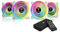 Gamdias - Aeolus M2-1204R - 4 Pacl 120MM RGB Fans - Trio-Loop ARGB PWM Fan - Remote Control (GD-Aeolus M2-1204R WH)