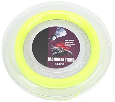 Badminton-Saite, 0,72 Mm, 200 M, Schlägersaite, Badmintonschläger-Drahtspule für Tägliches Amateurtraining, Fluoreszierendes Gelb