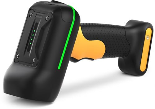 Inateck Barcode Scanner Bluetooth, 1D 2D QR Code Scanner Kabellos, Industrieller IP67 Wasser- und Staubdicht, Handscanner mit App & SDK, BCST-75